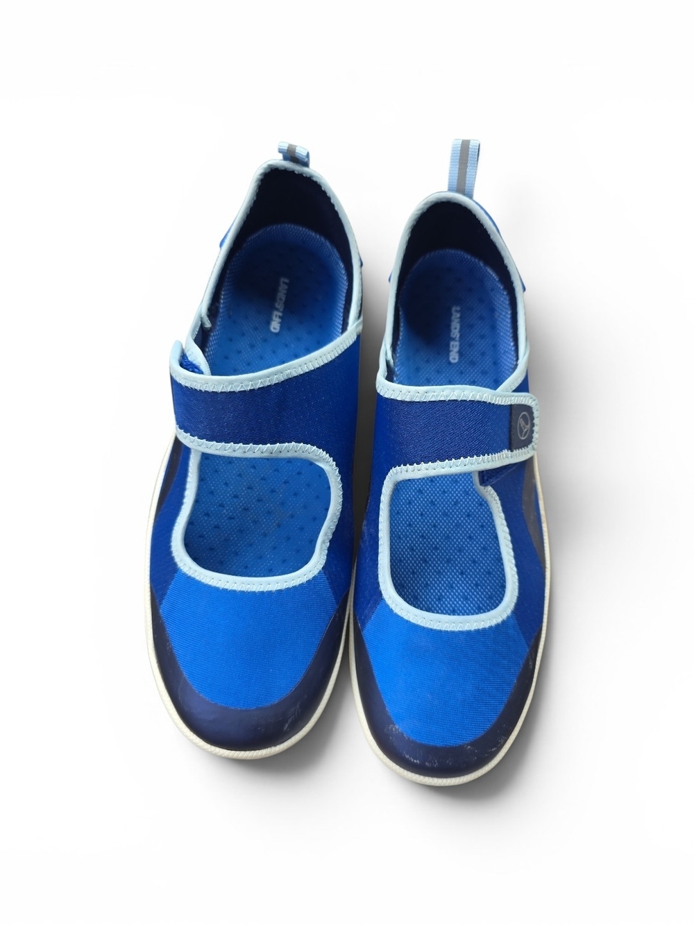 Lands' End Women's Blue Athletic Mary Jane Sneakers